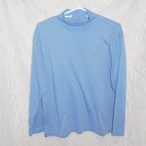 Ladies' Light Blue Mock Turtleneck, Size Large